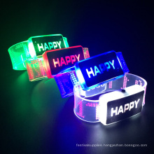 light up led flashing 2017 happy bracelets party supply